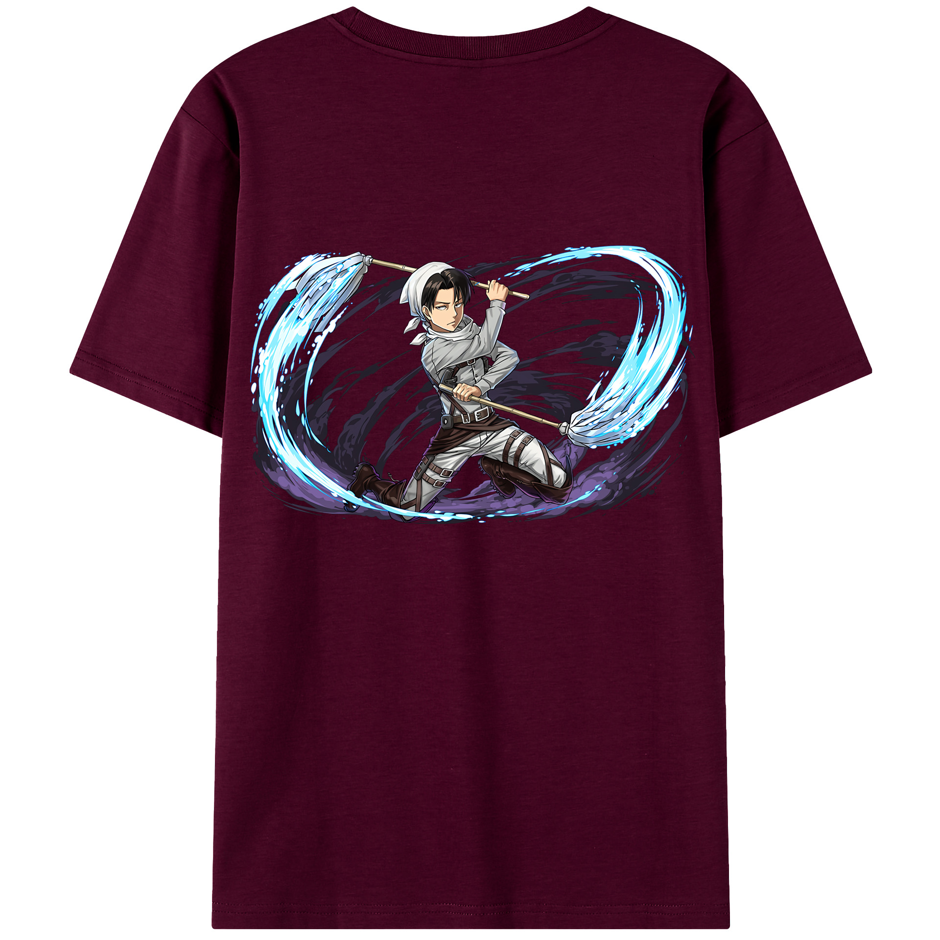 （画像用） 進撃の巨人 リヴァイ·アッカーマン Attack on Titan Levi Ackerman レディース半袖Tシャツ(バックプリント)